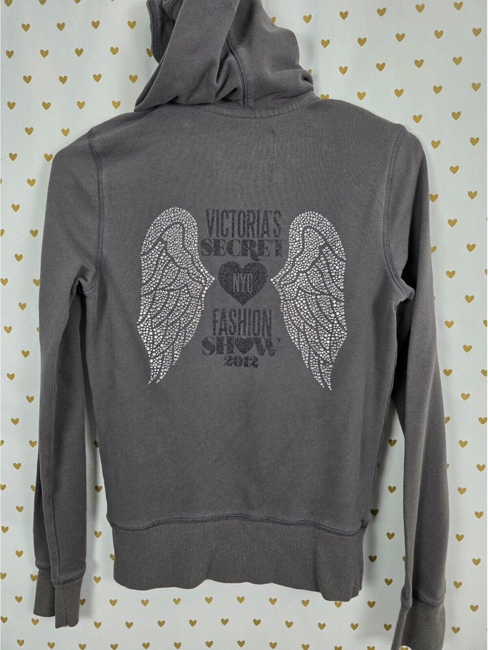 Victoria's Secret 2012 Fashion Show Rhinestone Angel Wings Hoodie XS Rare
